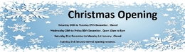 Christmas Opening Hours