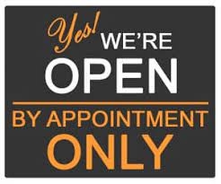Open by Appointment!