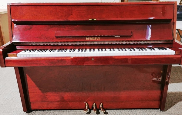 Burlman 107 pre-owned upright piano.